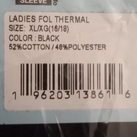 NEW Fruit of the Loom Womens XL 16 - 18 Black Waffle Thermal Pants - Picture 4 of 4